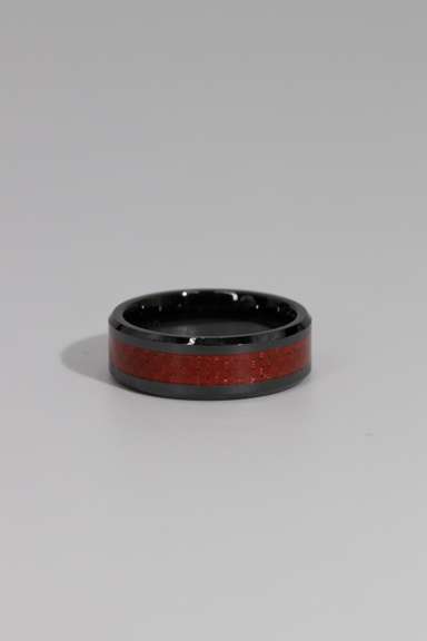 8mm Ceramic Wedding Band w/ Carbon Fiber Inlay Size 11