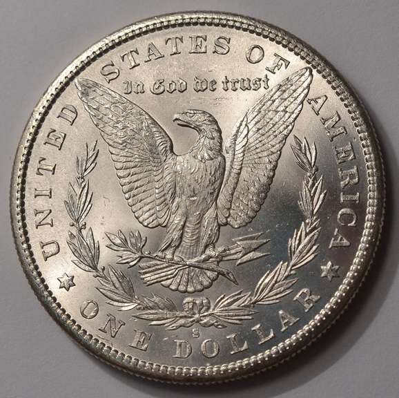 1880-S Flashy Morgan Silver Dollar Brilliant Uncirculated.