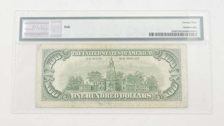 Very Fine 25 1966 $100 US Note Red Seal FR#1550* (*A Block) - PMG