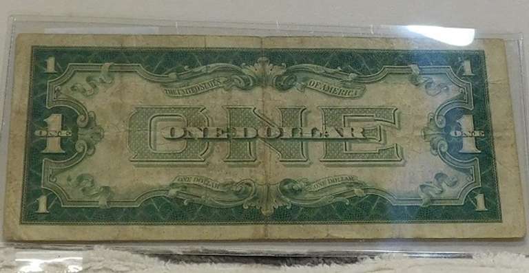 1928-A  $1. Silver Cert,circ, First yr small.
