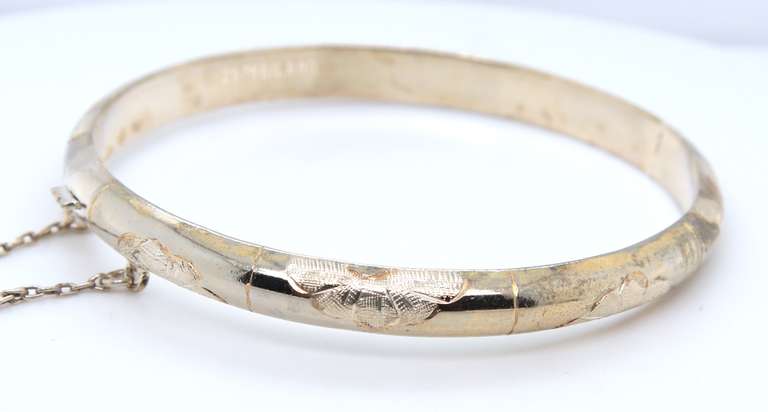 Vintage 925 Sterling Silver Bangle Bracelet