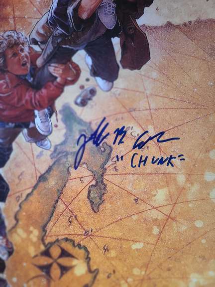 Jeff Cohen Autographed The Goonies Chunk 27x40 Movie Poster ACOA