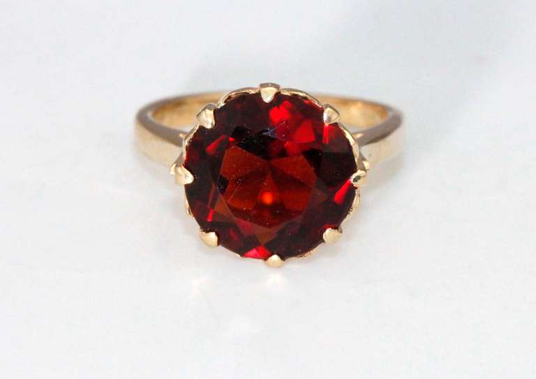 Luscious Garnet in 14k Gold Ring