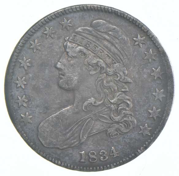 1834 Capped Bust Half Dollar - Small Date & Small Letters