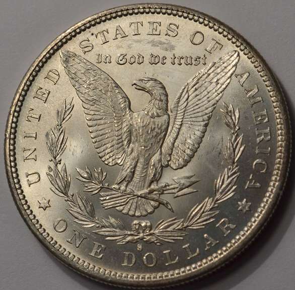 1880-S Flashy Morgan Silver Dollar Brilliant Uncirculated.
