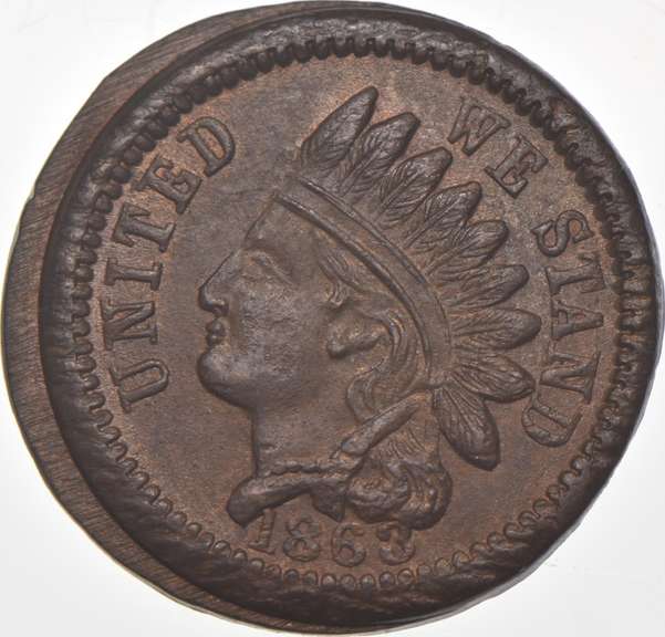 1863 Army & Navy Civil War Token NY 630L - Off Struck