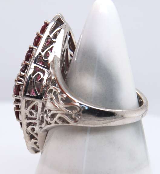 925 Sterling Silver Cubic Zirconia Cluster Ring