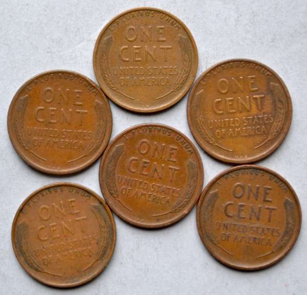 6 Nicer 1909 VDB Type Lincoln Cents
