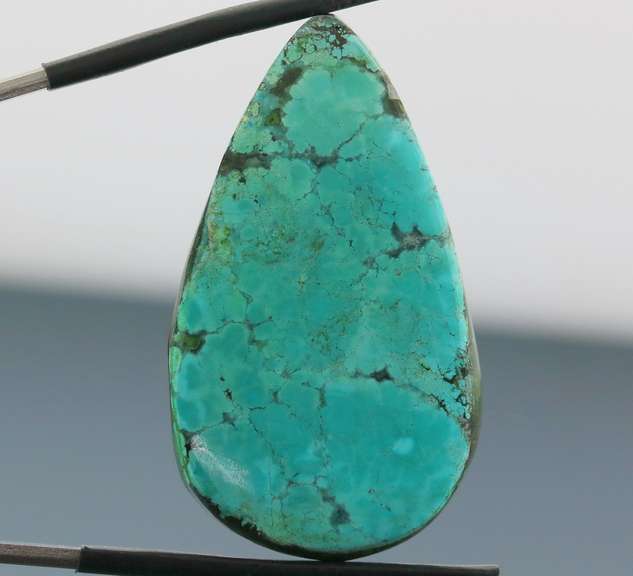 Impressive 35ct rich blue green Turquoise cabochon