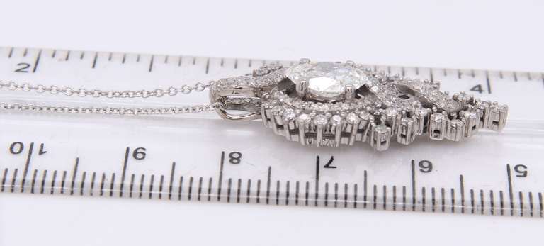 Masterpiece 18kt White Gold Diamond Pendant on Chain