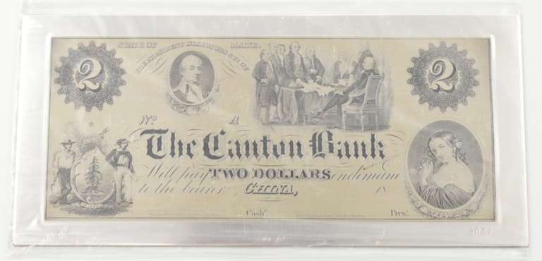 The Canton Bank China Maine Sterling Silver Art Bar - .925 - 156.4g