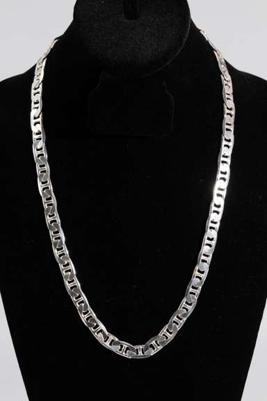 .925 Sterling Silver 9.25mm Flat Marina 24 Inches