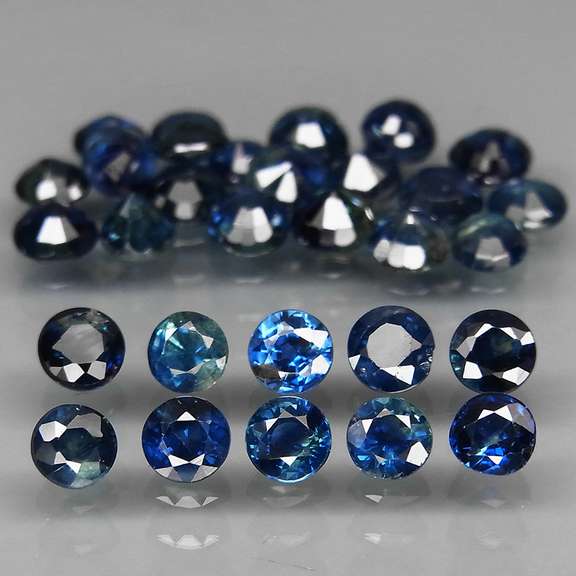 Multi-hue 4.84ct blue Sapphire set
