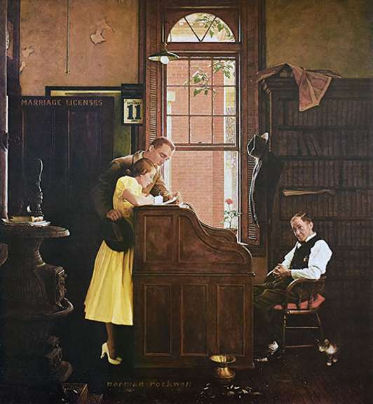 Norman Rockwell, Marriage License
