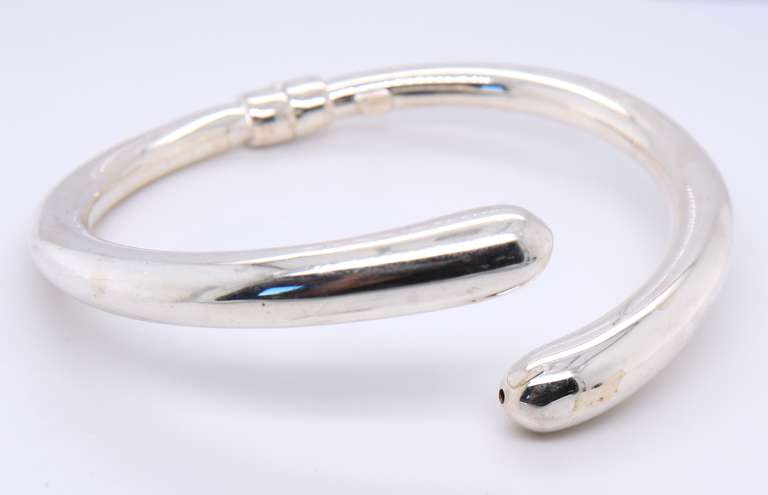 Vintage 925 Sterling Silver Signed Bangle Bracelet