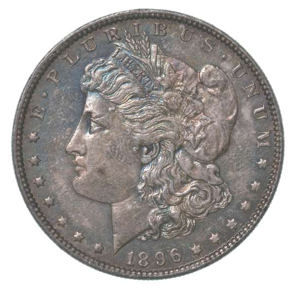 1896 Morgan Silver Dollar Crazy Color
