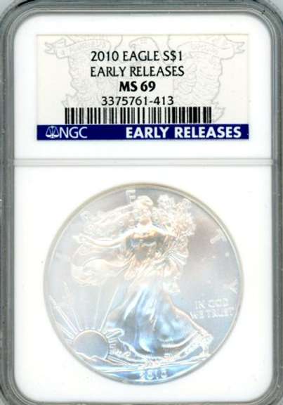 2010 Early Releases American Silver Eagle in NGC MS69