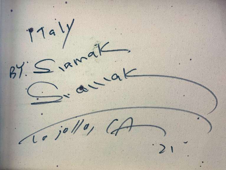 Siamak Etemadi Original Oil on Canvas "Italy"