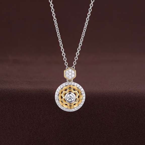 "Honey bee" style Two Tone small Pendant