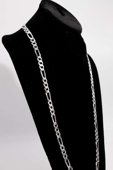 Sterling Silver 10mm Figaro Chain 24 Inch