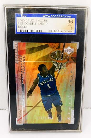 Donnell Harvey Rookie Basketball Card, Mint 9