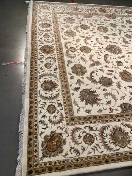 EXQUISITE SILK & WOOL RUG 9x12