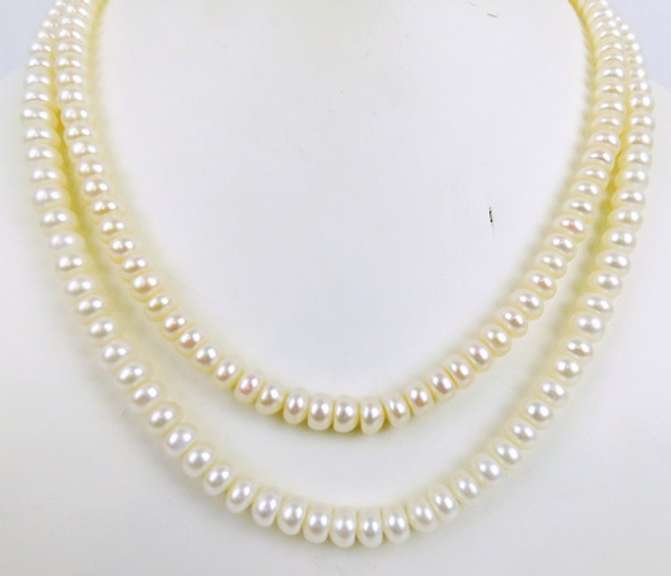 2 Elegant Freshwater Pearl Necklaces