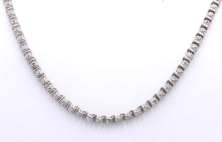 Vintage 925 Sterling Silver Cubic Zirconia Necklace