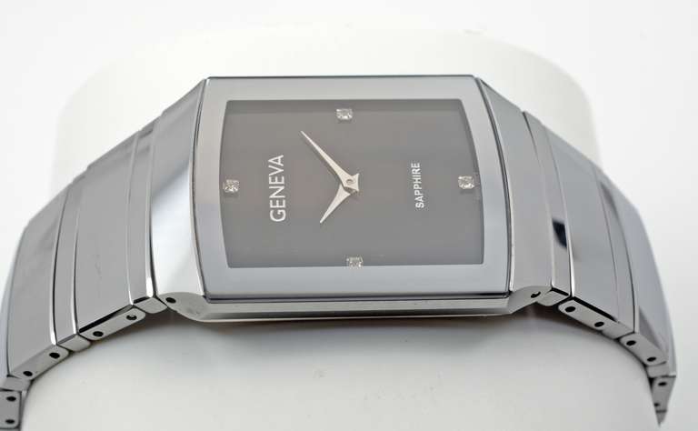 Enticing Men's Geneva Quartz and Diamond Watch