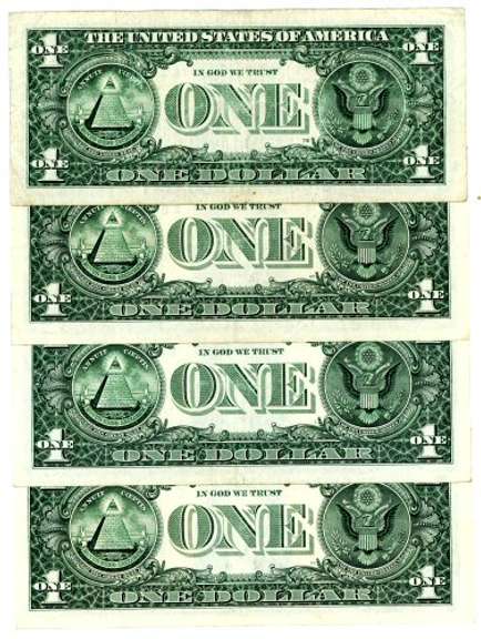 4 2013 $1 Federal Reserve Star Notes