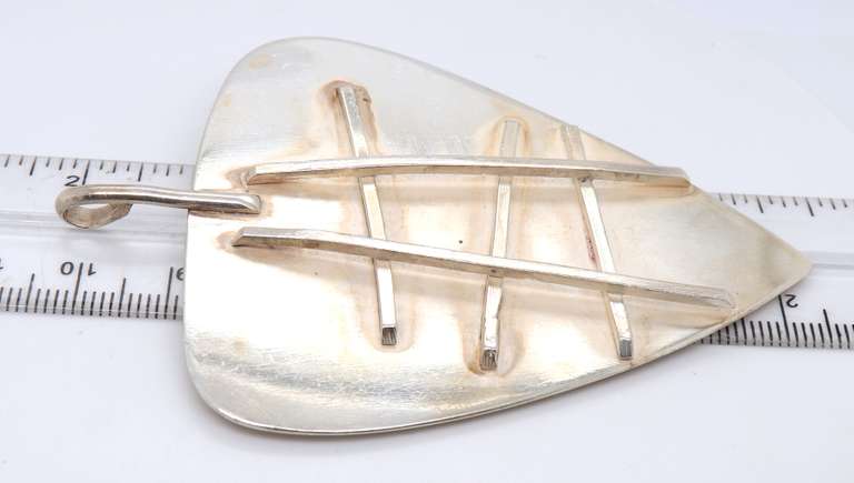 Vintage 925 Sterling Silver Large Pendant