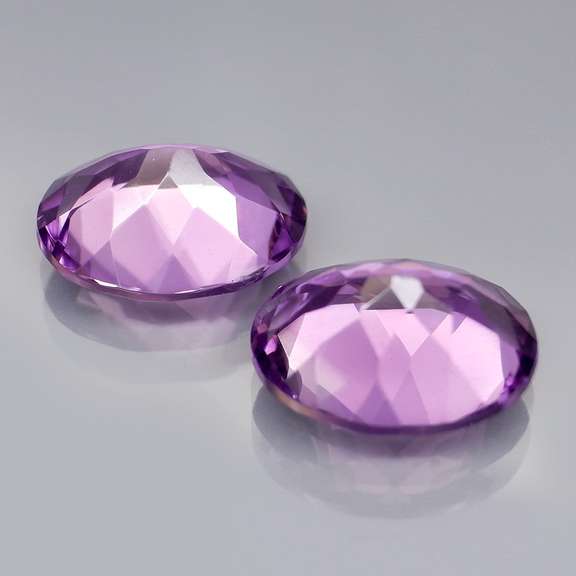 Glittering 7.92ct violet Amethyst pair