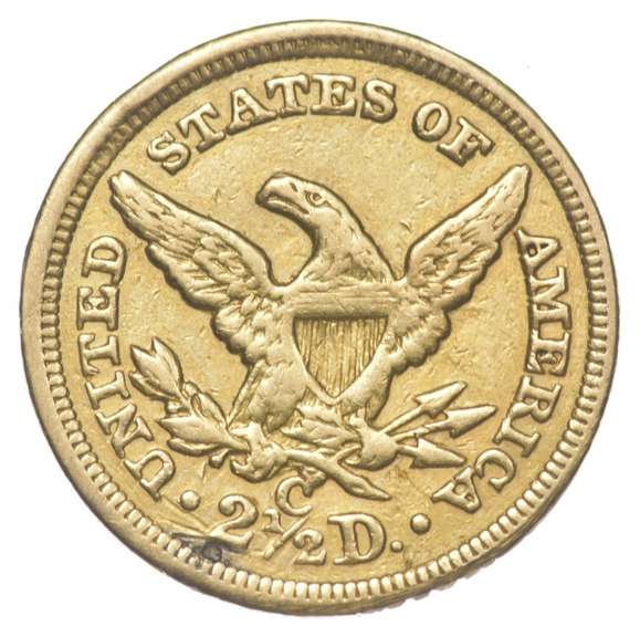 1858-C $2.50 Liberty Head Gold Quarter Eagle