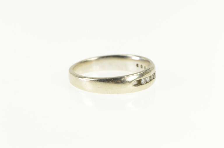14K White Gold 0.30 Ctw Diamond Channel Wedding Band Ring
