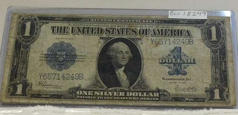 1923 Large Size, $1. Silver Cert circ