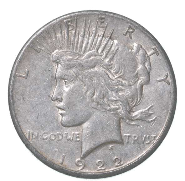 1922-S Peace Silver Dollar Misaligned Die Error