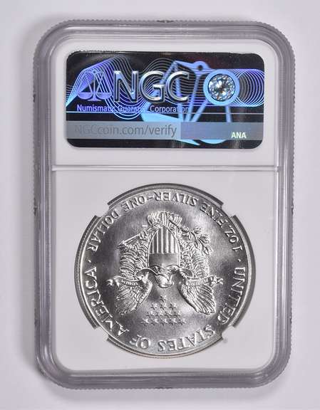 MS70 1987 American Silver Eagle NGC