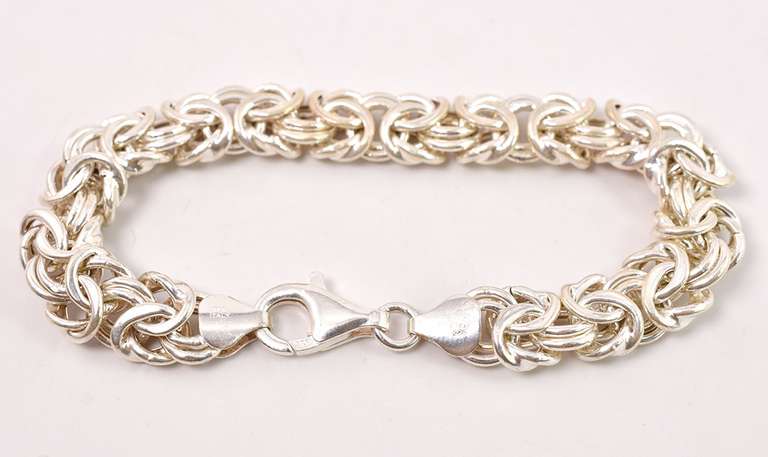Byzantine Link Sterling Silver Bracelet