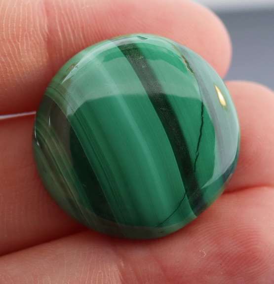 Phenomenal 51.83ct banded Malachite cabochon