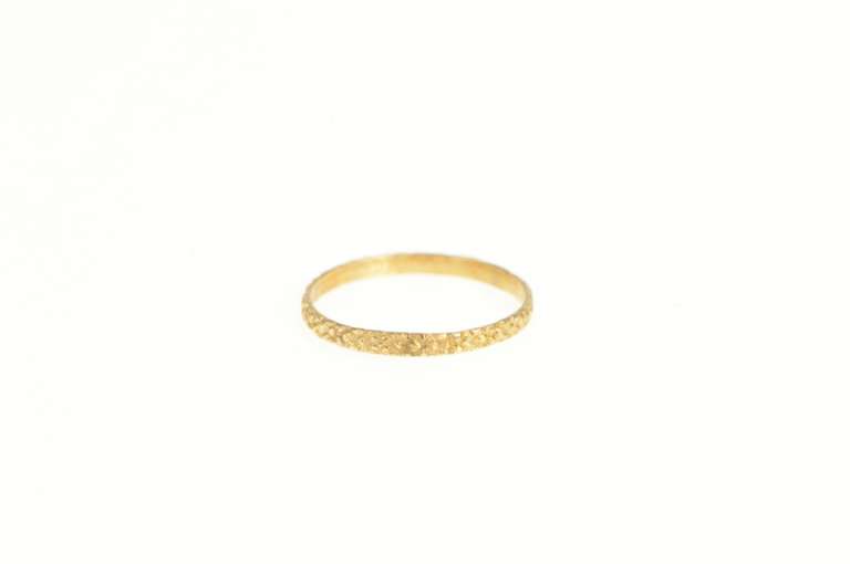 10K Yellow Gold Victorian Floral Pattern Child's Baby Ring