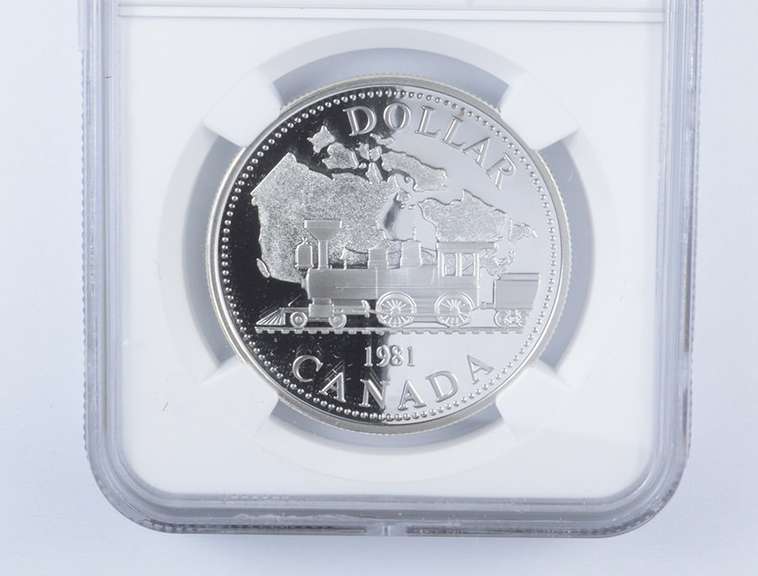 PF70 UCAM 1981 Canada $1 Silver - Trans-Canada Railway - Graded NGC