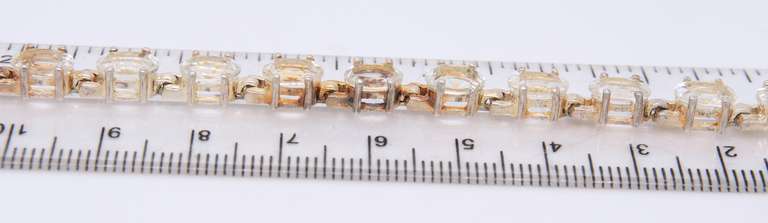 Vintage 925 Sterling Silver Cubic Zirconia Tennis Bracelet