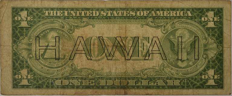 Series 1935A $1 Silver Certificate Hawaii WW2 Emergency Note