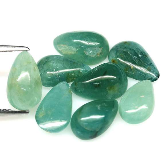 Stunning 12.62ct blue green Grandidierite set