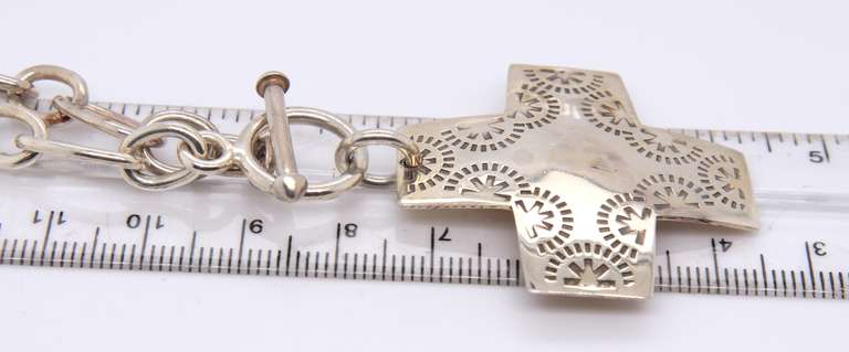 Vintage Sterling Silver Cross Pendant on Chain