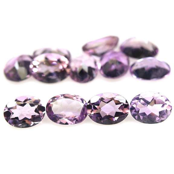 Glittering 13.15ct 8x6mm real Brazilian Amethyst set
