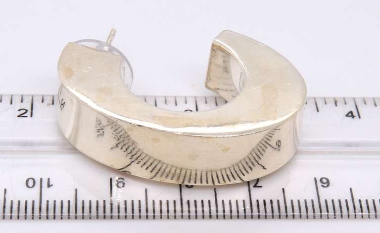 Vintage 925 Sterling Silver J Earrings