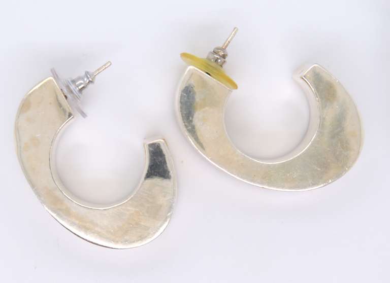 Vintage 925 Sterling Silver J Earrings