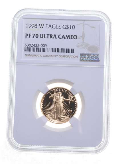 PF70 UCAM 1998-W $10 American Gold Eagle - Graded NGC