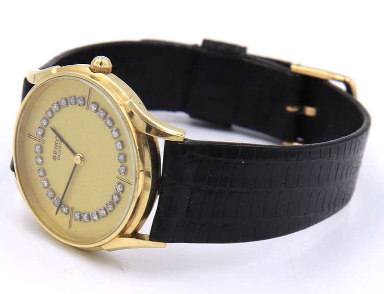 Seiko Yellow Gold Bezel Watch
